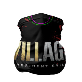 Бандана-труба 3D с принтом Resident Evil Village логотип в Новосибирске, 100% полиэстер, ткань с особыми свойствами — Activecool | плотность 150‒180 г/м2; хорошо тянется, но сохраняет форму | Тематика изображения на принте: game | resident evil | resident evil 7 | resident evil village | village | виладж | игры | резидент | резидент ивел | резидент ивэл