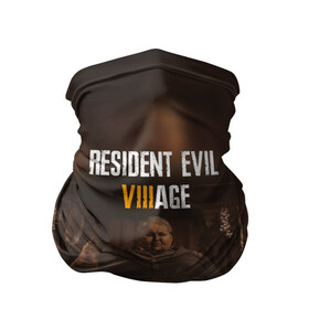 Бандана-труба 3D с принтом RESIDENT EVIL VILLAGE РЕ ДЕРЕВНЯ (Z) в Новосибирске, 100% полиэстер, ткань с особыми свойствами — Activecool | плотность 150‒180 г/м2; хорошо тянется, но сохраняет форму | Тематика изображения на принте: horror | resident evil | resident evil 8 | village | демитреска | деревня | леди димитреска | обитель зла | резидент эвил | ресидент евил | хоррор