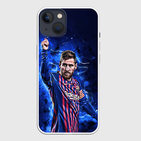 Чехол для iPhone 13 с принтом Lionel Messi | Barcelona | 10 в Новосибирске,  |  | 10 | argentina | barcelona | fc | fifa | footbal | leo | lionel | messi | soccer | аргентина | барселона | лео | лига | лионель | месси | мяч | мячик | поле | спорт | форма | футбол | футболист | футбольная | футбольный | чемпион