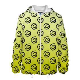 Мужская куртка 3D с принтом узор спиральки на желтом фоне в Новосибирске, ткань верха — 100% полиэстер, подклад — флис | прямой крой, подол и капюшон оформлены резинкой с фиксаторами, два кармана без застежек по бокам, один большой потайной карман на груди. Карман на груди застегивается на липучку | геометрия | градиент | желтый фон | загогулины | закарлючки | закорлючки | лето | солнце | спираль | спиральки | тренд | узор