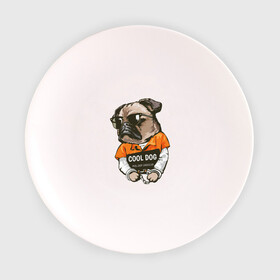 Тарелка с принтом Пес в наручниках в Новосибирске, фарфор | диаметр - 210 мм
диаметр для нанесения принта - 120 мм | Тематика изображения на принте: cool | dog | заключенный | мопс | наручники | очки | пес | собака