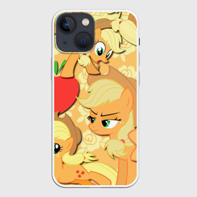Чехол для iPhone 13 mini с принтом Applejack pattern в Новосибирске,  |  | Тематика изображения на принте: my little pony | дружба это чудо | единорог | единороги | май литл пони | мульт | мультфильм
