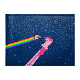 Обложка для студенческого билета с принтом Nyan cat x Pony в Новосибирске, натуральная кожа | Размер: 11*8 см; Печать на всей внешней стороне | my little pony | nyan cat | дружба это чудо | единорог | единороги | май литл пони | мульт | мультфильм | нян кэт
