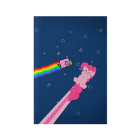 Обложка для паспорта матовая кожа с принтом Nyan cat x Pony в Новосибирске, натуральная матовая кожа | размер 19,3 х 13,7 см; прозрачные пластиковые крепления | my little pony | nyan cat | дружба это чудо | единорог | единороги | май литл пони | мульт | мультфильм | нян кэт