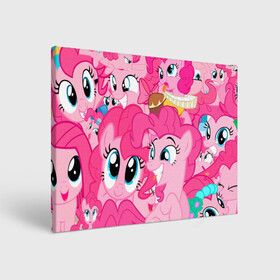 Холст прямоугольный с принтом Pinkie Pie pattern в Новосибирске, 100% ПВХ |  | my little pony | дружба это чудо | единорог | единороги | май литл пони | мульт | мультфильм