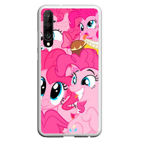 Чехол для Honor P30 с принтом Pinkie Pie pattern в Новосибирске, Силикон | Область печати: задняя сторона чехла, без боковых панелей | my little pony | дружба это чудо | единорог | единороги | май литл пони | мульт | мультфильм