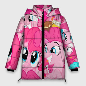 Женская зимняя куртка Oversize с принтом Pinkie Pie pattern в Новосибирске, верх — 100% полиэстер; подкладка — 100% полиэстер; утеплитель — 100% полиэстер | длина ниже бедра, силуэт Оверсайз. Есть воротник-стойка, отстегивающийся капюшон и ветрозащитная планка. 

Боковые карманы с листочкой на кнопках и внутренний карман на молнии | my little pony | дружба это чудо | единорог | единороги | май литл пони | мульт | мультфильм