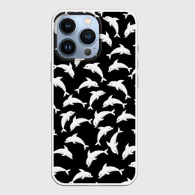 Чехол для iPhone 13 Pro с принтом Дельфиновый фон | Dolphin в Новосибирске,  |  | dolphin | дельфин | дельфиновый фон | дельфины | косатка | морской житель | пляжная
