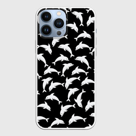 Чехол для iPhone 13 Pro Max с принтом Дельфиновый фон | Dolphin в Новосибирске,  |  | dolphin | дельфин | дельфиновый фон | дельфины | косатка | морской житель | пляжная