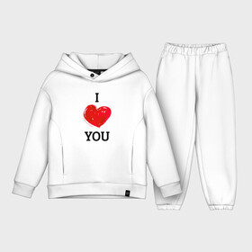 Детский костюм хлопок Oversize с принтом I LOVE YOU | HEART (Z) в Новосибирске,  |  | affection | cardiac | fondness | heart | i love you | love | loving | другу | любимая | любмый | любовь | любоф | любофф | любофь | надписи | надпись | подарок | подруге | сердечко | сердце | сердцевина | сердчишко | я тебя люблю