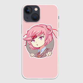 Чехол для iPhone 13 mini с принтом Нацуки в Новосибирске,  |  | anime | game | games | monika | natsuki | sayori | yuri | аниме | визуальный роман | доки доки | игра | игры | литературный клуб | моника | нацуки | саёри | юри