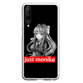 Чехол для Honor P30 с принтом Just Monika в Новосибирске, Силикон | Область печати: задняя сторона чехла, без боковых панелей | Тематика изображения на принте: anime | game | games | monika | natsuki | sayori | yuri | аниме | визуальный роман | доки доки | игра | игры | литературный клуб | моника | нацуки | саёри | юри