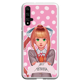 Чехол для Honor 20 с принтом Monika Pop Art в Новосибирске, Силикон | Область печати: задняя сторона чехла, без боковых панелей | Тематика изображения на принте: anime | game | games | monika | natsuki | sayori | yuri | аниме | визуальный роман | доки доки | игра | игры | литературный клуб | моника | нацуки | саёри | юри