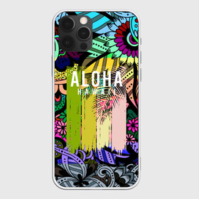Чехол для iPhone 12 Pro Max с принтом АЛОХА ГАВАЙИ | ALOHA HAWAII в Новосибирске, Силикон |  | Тематика изображения на принте: aloha | hawaii | гаваи | гаваии | гавайи | доски | лето | море | паттерн | серфинг | текстура | цветы