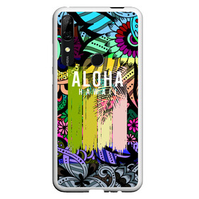 Чехол для Honor P Smart Z с принтом АЛОХА ГАВАЙИ | ALOHA HAWAII в Новосибирске, Силикон | Область печати: задняя сторона чехла, без боковых панелей | Тематика изображения на принте: aloha | hawaii | гаваи | гаваии | гавайи | доски | лето | море | паттерн | серфинг | текстура | цветы