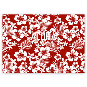 Поздравительная открытка с принтом ALOHA HAWAII АЛОХА ГАВАЙИ в Новосибирске, 100% бумага | плотность бумаги 280 г/м2, матовая, на обратной стороне линовка и место для марки
 | Тематика изображения на принте: aloha | aloha hawaii | hawaii | summer | гаваи | гавайи | голубые пальмы | лето | море | надпись | отпуск | пальмы | пляж | синие пальмы | синий