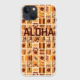 Чехол для iPhone 13 с принтом АЛОХА ГАВАЙИ, ALOHA, SUMMER в Новосибирске,  |  | aloha | aloha hawaii | hawaii | serfing | summer | гаваи | гавайи | гавайский паттрен | дайвинг | лето | море | отпуск | пляж | серфинг | текстура
