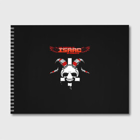 Альбом для рисования с принтом The Binding of Isaac, Skull  в Новосибирске, 100% бумага
 | матовая бумага, плотность 200 мг. | Тематика изображения на принте: skull | the binding of isaac | айзек | аркады | жертвоприношение айзека | жертвоприношение исаака | исаак | крест | логотипы игр | монстры | персонажи игр | череп