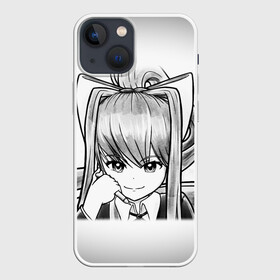 Чехол для iPhone 13 mini с принтом Doki Doki Literature Club в Новосибирске,  |  | Тематика изображения на принте: anime | doki doki literature club | monika | natsuki | sayori | yuri | аниме | доки доки | доки доки литературный клуб | моника | нацуки | саёри | юри