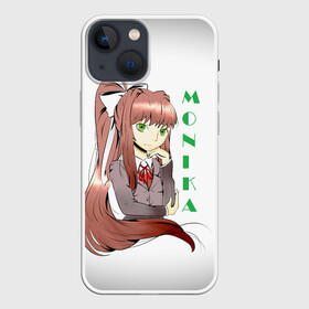 Чехол для iPhone 13 mini с принтом Doki Doki MONIKA в Новосибирске,  |  | Тематика изображения на принте: anime | doki doki literature club | monika | natsuki | sayori | yuri | аниме | доки доки | доки доки литературный клуб | моника | нацуки | саёри | юри