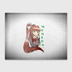 Обложка для студенческого билета с принтом Doki Doki MONIKA в Новосибирске, натуральная кожа | Размер: 11*8 см; Печать на всей внешней стороне | anime | doki doki literature club | monika | natsuki | sayori | yuri | аниме | доки доки | доки доки литературный клуб | моника | нацуки | саёри | юри