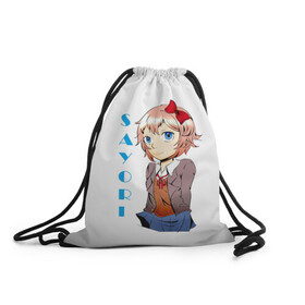 Рюкзак-мешок 3D с принтом Doki Doki SAYORI в Новосибирске, 100% полиэстер | плотность ткани — 200 г/м2, размер — 35 х 45 см; лямки — толстые шнурки, застежка на шнуровке, без карманов и подкладки | anime | doki doki literature club | monika | natsuki | sayori | yuri | аниме | доки доки | доки доки литературный клуб | моника | нацуки | саёри | юри