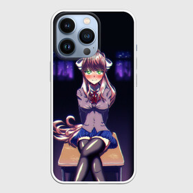 Чехол для iPhone 13 Pro с принтом МОНИКА в Новосибирске,  |  | anime | doki doki literature club | monika | natsuki | sayori | yuri | аниме | доки доки | доки доки литературный клуб | моника | нацуки | саёри | юри