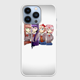 Чехол для iPhone 13 Pro с принтом Doki Doki Literature Club в Новосибирске,  |  | anime | doki doki literature club | monika | natsuki | sayori | yuri | аниме | доки доки | доки доки литературный клуб | моника | нацуки | саёри | юри