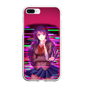 Чехол для iPhone 7Plus/8 Plus матовый с принтом Literature Club Юри (Yuri) в Новосибирске, Силикон | Область печати: задняя сторона чехла, без боковых панелей | anime | doki doki literature club | monika | natsuki | sayori | yuri | аниме | доки доки | доки доки литературный клуб | моника | нацуки | саёри | юри