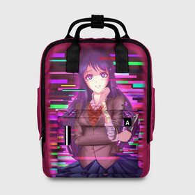 Женский рюкзак 3D с принтом Literature Club Юри (Yuri) в Новосибирске, 100% полиэстер | лямки с регулируемой длиной, сверху ручки, чтобы рюкзак нести как сумку. Основное отделение закрывается на молнию, как и внешний карман. Внутри два дополнительных кармана, один из которых закрывается на молнию. По бокам два дополнительных кармашка, куда поместится маленькая бутылочка
 | Тематика изображения на принте: anime | doki doki literature club | monika | natsuki | sayori | yuri | аниме | доки доки | доки доки литературный клуб | моника | нацуки | саёри | юри