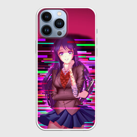 Чехол для iPhone 13 Pro Max с принтом Literature Club Юри (Yuri) в Новосибирске,  |  | Тематика изображения на принте: anime | doki doki literature club | monika | natsuki | sayori | yuri | аниме | доки доки | доки доки литературный клуб | моника | нацуки | саёри | юри