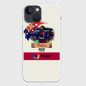Чехол для iPhone 13 mini с принтом Фати игрок Барселоны в Новосибирске,  |  | ansu fati | ансу фати | барса | барселона | испания | каталония | нападающий | футбол | футболист