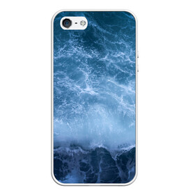 Чехол для iPhone 5/5S матовый с принтом океан в Новосибирске, Силикон | Область печати: задняя сторона чехла, без боковых панелей | ocean | sea | киты | море | морские мотивы | морской принт | морской фон | океан | паттерн | рыбы | текстуры