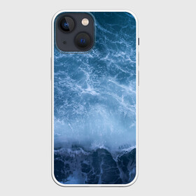 Чехол для iPhone 13 mini с принтом океан в Новосибирске,  |  | ocean | sea | киты | море | морские мотивы | морской принт | морской фон | океан | паттерн | рыбы | текстуры