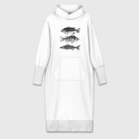 Платье удлиненное хлопок с принтом караси в Новосибирске,  |  | ocean | sea | sea animal | графика | карась | море | океан | река | рисунок рыбы | рыба | рыбалка