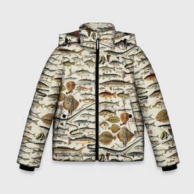 Зимняя куртка для мальчиков 3D с принтом рыбный паттерн в Новосибирске, ткань верха — 100% полиэстер; подклад — 100% полиэстер, утеплитель — 100% полиэстер | длина ниже бедра, удлиненная спинка, воротник стойка и отстегивающийся капюшон. Есть боковые карманы с листочкой на кнопках, утяжки по низу изделия и внутренний карман на молнии. 

Предусмотрены светоотражающий принт на спинке, радужный светоотражающий элемент на пуллере молнии и на резинке для утяжки | ocean | sea | киты | море | морские мотивы | морской принт | морской фон | океан | паттерн | рыбы | текстуры