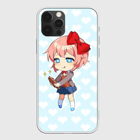 Чехол для iPhone 12 Pro с принтом Chibi Sayori в Новосибирске, силикон | область печати: задняя сторона чехла, без боковых панелей | Тематика изображения на принте: ddlc | doki doki literature club | sayori | саёри | сайори