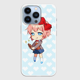 Чехол для iPhone 13 Pro с принтом Chibi Sayori в Новосибирске,  |  | ddlc | doki doki literature club | sayori | саёри | сайори