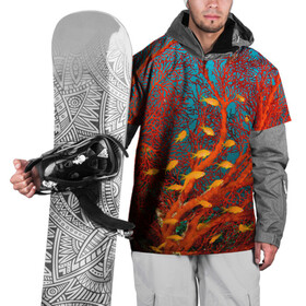 Накидка на куртку 3D с принтом Коралловые рыбки в Новосибирске, 100% полиэстер |  | коралловые | море | океан | подводный мир | рифы | рыбки | рыбы