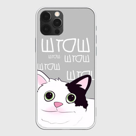 Чехол для iPhone 12 Pro с принтом штош в Новосибирске, силикон | область печати: задняя сторона чехла, без боковых панелей | кот | меме | прикол | штош | юмор