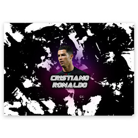 Поздравительная открытка с принтом Cristiano Ronaldo в Новосибирске, 100% бумага | плотность бумаги 280 г/м2, матовая, на обратной стороне линовка и место для марки
 | cristiano | cristiano ronaldo | ronaldo | криштиану роналду | криштиану роналду душ сантуш авейру | португалия | ювентус