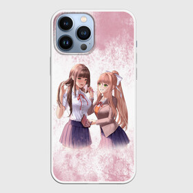 Чехол для iPhone 13 Pro Max с принтом Doki Doki Literature Club | Monika и Yuri (Z) в Новосибирске,  |  | Тематика изображения на принте: doki doki | doki doki literature club | monika | natsuki | sayori | team salvato | yuri | доки | доки доки | литературный клуб | моника | нацуки | саёри | юри