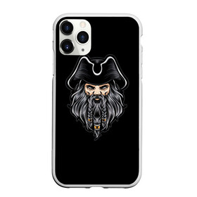Чехол для iPhone 11 Pro Max матовый с принтом Морской Капитан Чёрная Борода в Новосибирске, Силикон |  | грабитель | злодей | капитан | пират | пираты | разбойник
