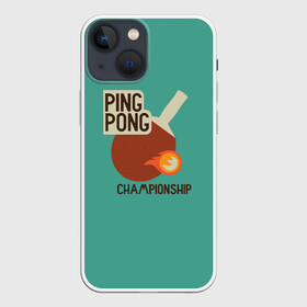 Чехол для iPhone 13 mini с принтом ping pong в Новосибирске,  |  | Тематика изображения на принте: ping pong | sport | tennis | настольный теннис | пинг понг | ракетка | спорт | теннис