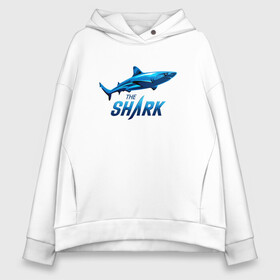 Женское худи Oversize хлопок с принтом Акула. The Shark в Новосибирске, френч-терри — 70% хлопок, 30% полиэстер. Мягкий теплый начес внутри —100% хлопок | боковые карманы, эластичные манжеты и нижняя кромка, капюшон на магнитной кнопке | shark | акула | акуленок | акулы | жители | клыки | море | морские | океан | рыба | черные