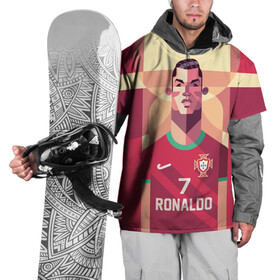 Накидка на куртку 3D с принтом Криштиану Роналду в Новосибирске, 100% полиэстер |  | cristiano ronaldo | fc portugal | криштиану роналду | сборная | фк португалия | футбол