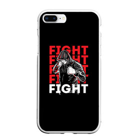 Чехол для iPhone 7Plus/8 Plus матовый с принтом FIGHT в Новосибирске, Силикон | Область печати: задняя сторона чехла, без боковых панелей | Тематика изображения на принте: boxing | fight club | mma | ufc | боевые искусства | боец | бои | бойцовский клуб | бокс | боксёр | борьба | воин | единоборства | кикбоксинг | майк тайсон | мма | муай тай | мухаммед али | рукопашный бой | сила