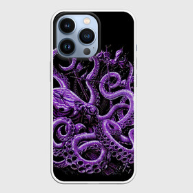 Чехол для iPhone 13 Pro с принтом Фиолетовый Кракен в Новосибирске,  |  | animal | beast | kraken | ocean | octopus | sea | ship | water | вода | животные | звери | корабль | кракен | море | океан | осьминог | рыбы | щупальца