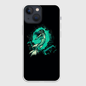 Чехол для iPhone 13 mini с принтом Deep Sea Aftermath в Новосибирске,  |  | bottom | cave | danger | dump | gorge | marine | mermaid | ocean | pollution | radiation | sea | ships | water | вода | дно | жители | загрязнение | корабли | море | морские | обитатели | океан | опасность | пещера | радиация | русал