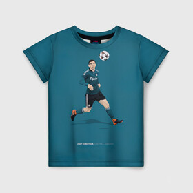 Детская футболка 3D с принтом Эндрю Робертсон в Новосибирске, 100% гипоаллергенный полиэфир | прямой крой, круглый вырез горловины, длина до линии бедер, чуть спущенное плечо, ткань немного тянется | игра с мячом | ливерпуль | фифа | футбик | футбол | футболист | футболисты | футбольчик